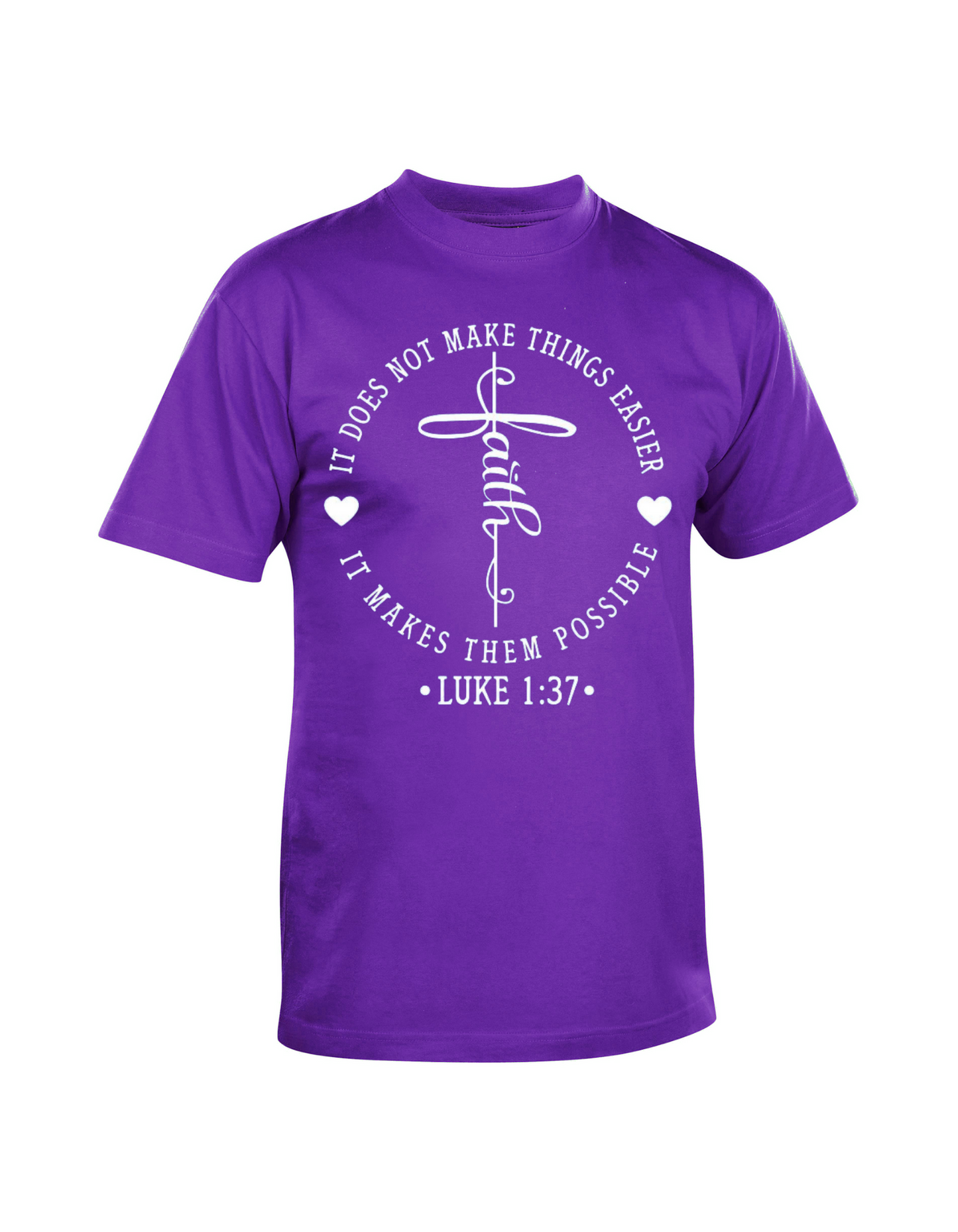 Faith Luke 1:37 Unisex Short Sleeve Christian T-Shirt