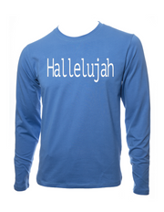 Hallelujah Plain Unisex Long Sleeve Christian T-Shirt